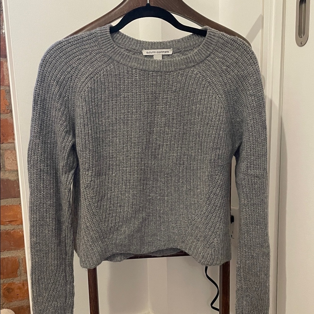 Autumn Cashmere Gray Crew Neck Sweater
